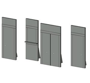 4 PC Door Set